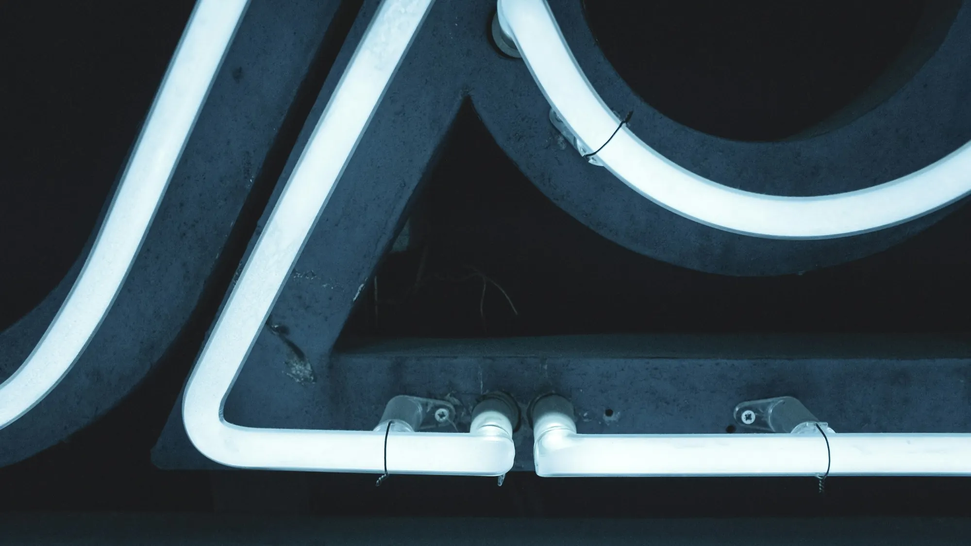 Neon tubes on an illuminated channel letter
