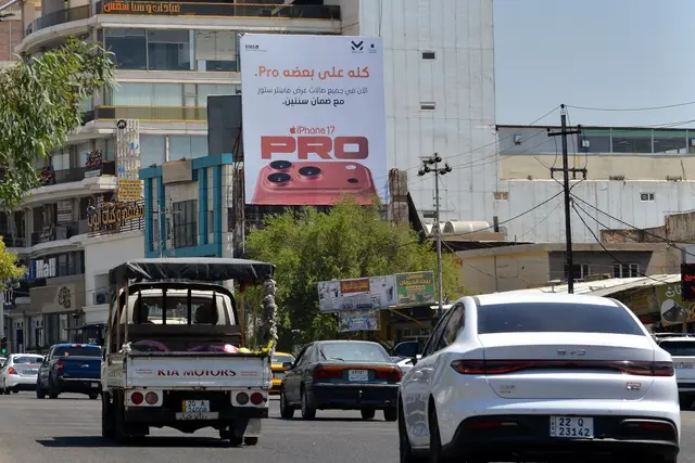 Apple/iPhone billboard at Baghdad Street, Kirkuk